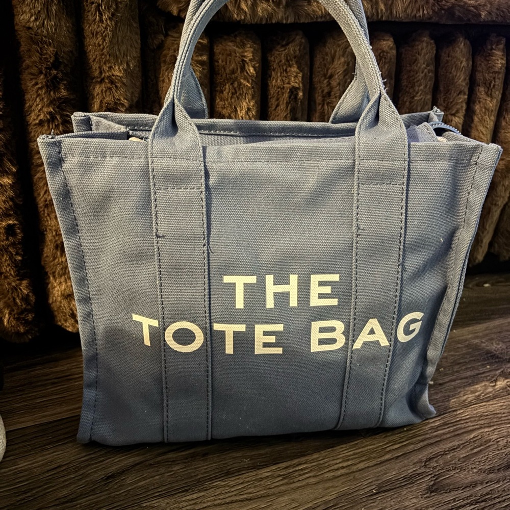 Gray Canvas Tote Bag